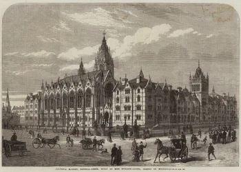 Columbia Markt, Bethnal-Green, gebouwd door Miss Burdett-Coutts, geopend op woensdag